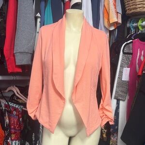 Peach Open Front Women's size small Jacket Cardigan new